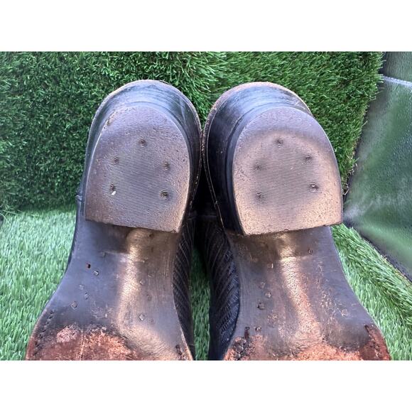 Vintage Nocona Western Boot Men\'s 7.5 Black Leather Cowboy Equestrian Rodeo main image 6